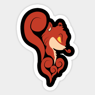 Swirl Squirrel Sticker